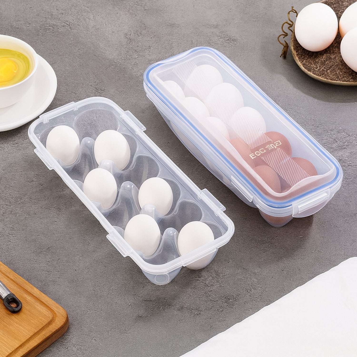 Lock-Clip Refrigerator Egg Storage Box - (1 Pc) Lock-Clip Refrigerator Egg Storage Box - (1 Pc)